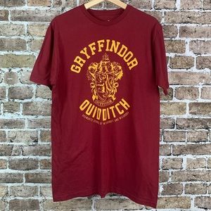 Harry Potter Mens T-Shirt Gryffindor Quidditch Red